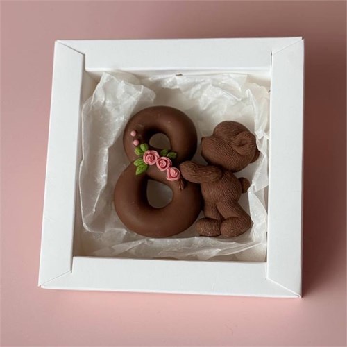 Шоколадная фигурка «Мишка» ручной работы ArtChoco
